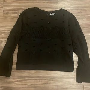 Free People tight stretchy short black sexy top